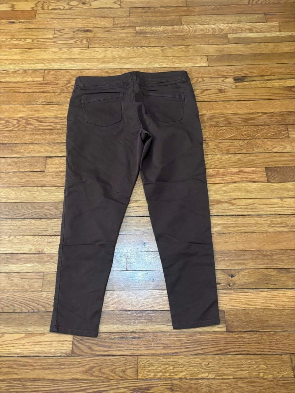 Democracy Ab Technology Mid Rise Skinny Jeans Womens Sz 14 Brown Stretch Denim - Picture 4 of 4